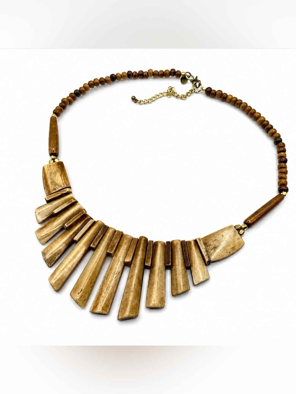 Charming Charlie Faux Bone Bohemian Tribal Necklace